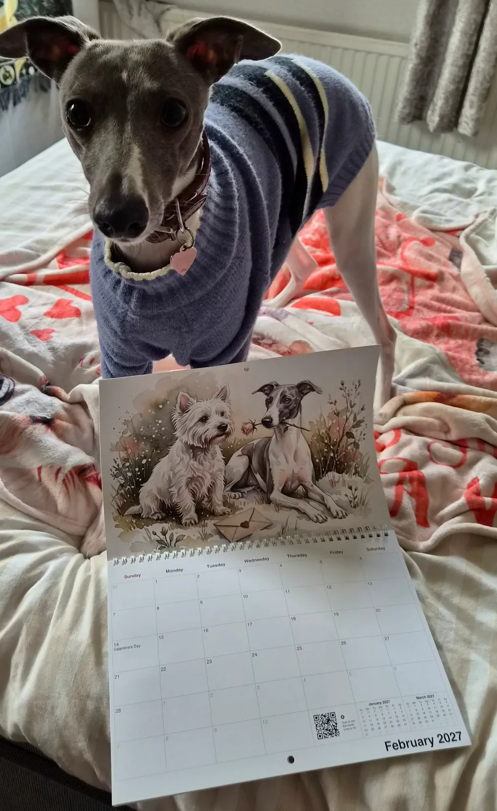 Photo from a customer review of a printed Watercolor calendar